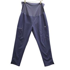 Figs Maternity/High-Waist Scrub in Navy